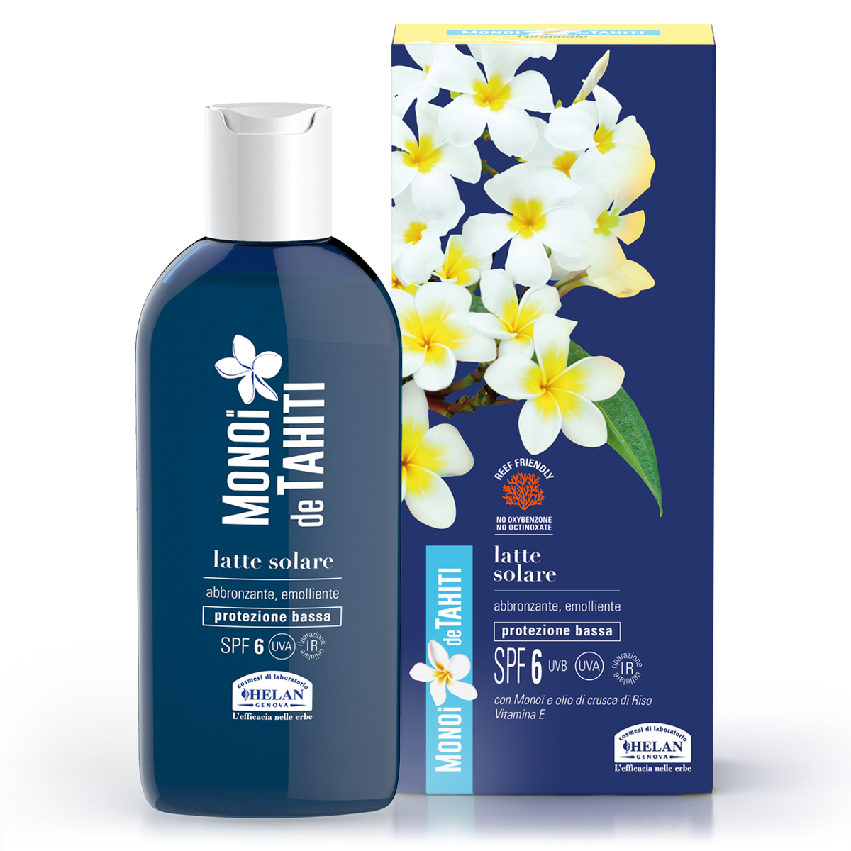 Latte Solare Abbronzante Emolliente SPF6 MONOÏ de TAHITI - HELAN