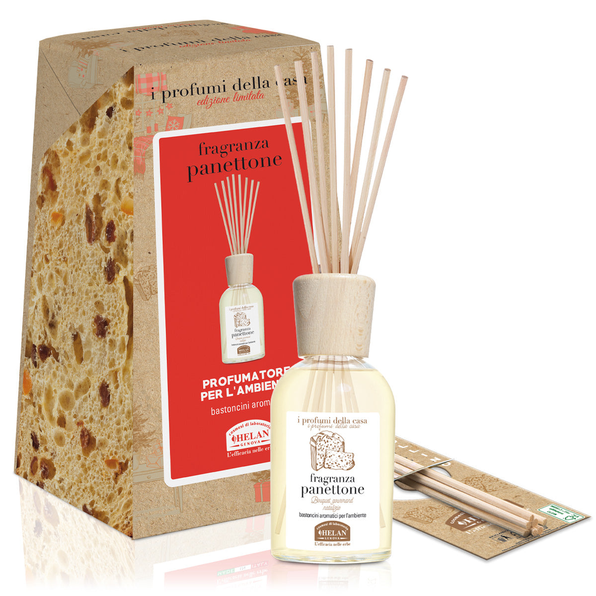 Fragranza Panettone Bastoncini Aromatici per l'ambiente 1Lt - HELAN