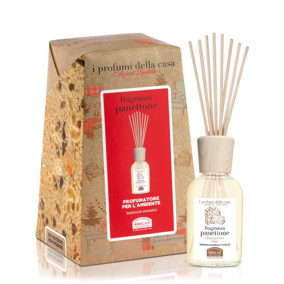 Fragranza Panettone Bastoncini Aromatici per l'ambiente 250 mL - HELAN