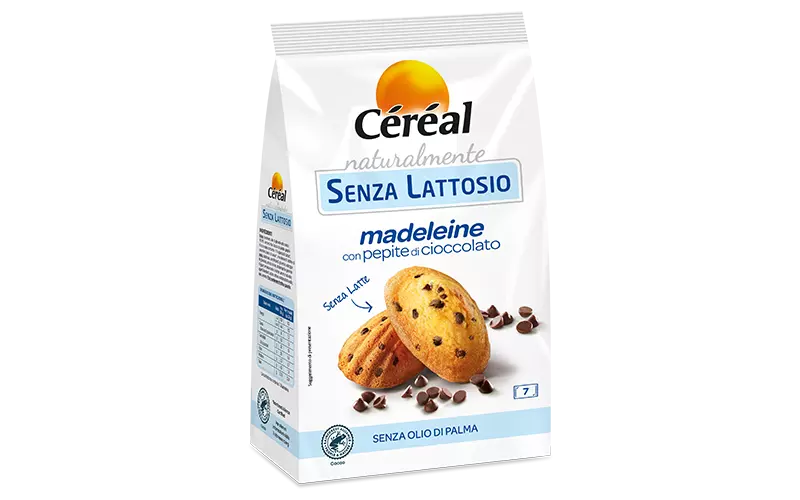 CEREAL - MADELEINE CON PEPITE DI CIOCC. S/LATTE E S/LATTOSIO 210 gr