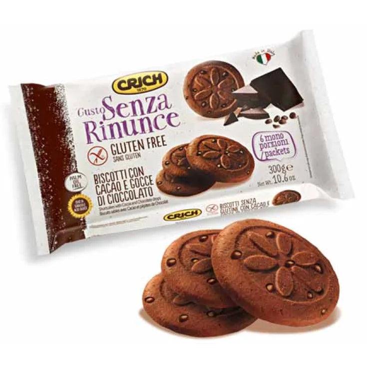 CRICH - BISCOTTI CON CACAO E GOCCE DI CIOCCOLATO 300 gr