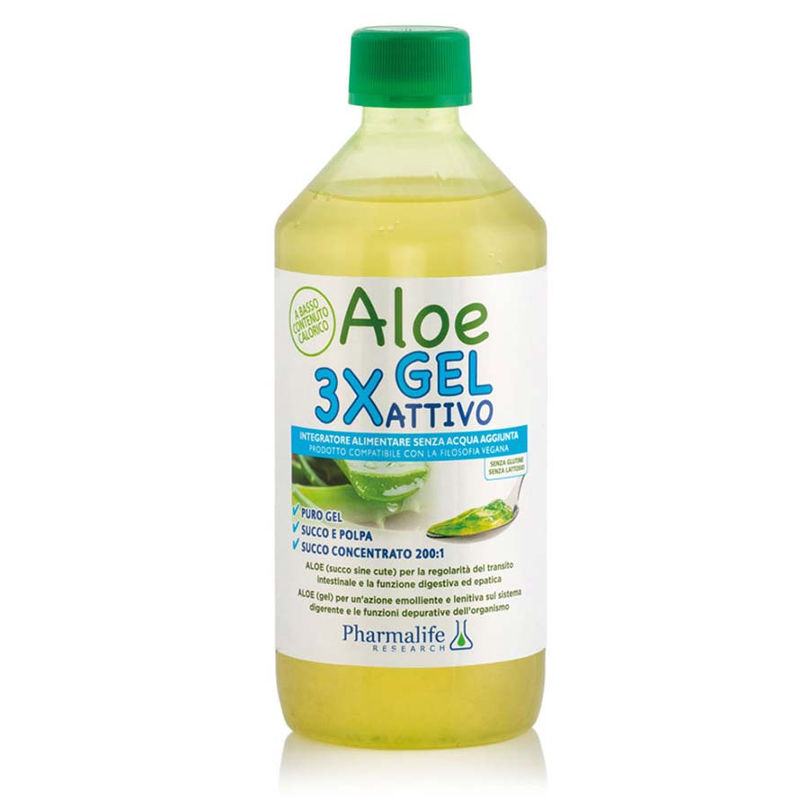 Integratore alimentare Aloe gel 3x attivo Pharmalife 500 ml