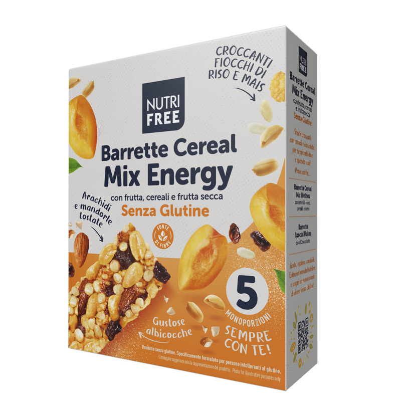 NUTRIFREE - BARRETTE NUTRIFREE - CEREAL MIX ENERGY Senza Glutine 140 gr (28 gr x 5)
