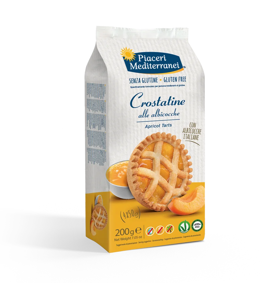 PIACERI MEDITERRANEI - CROSTATINE ALLE ALBICOCCHE 200G