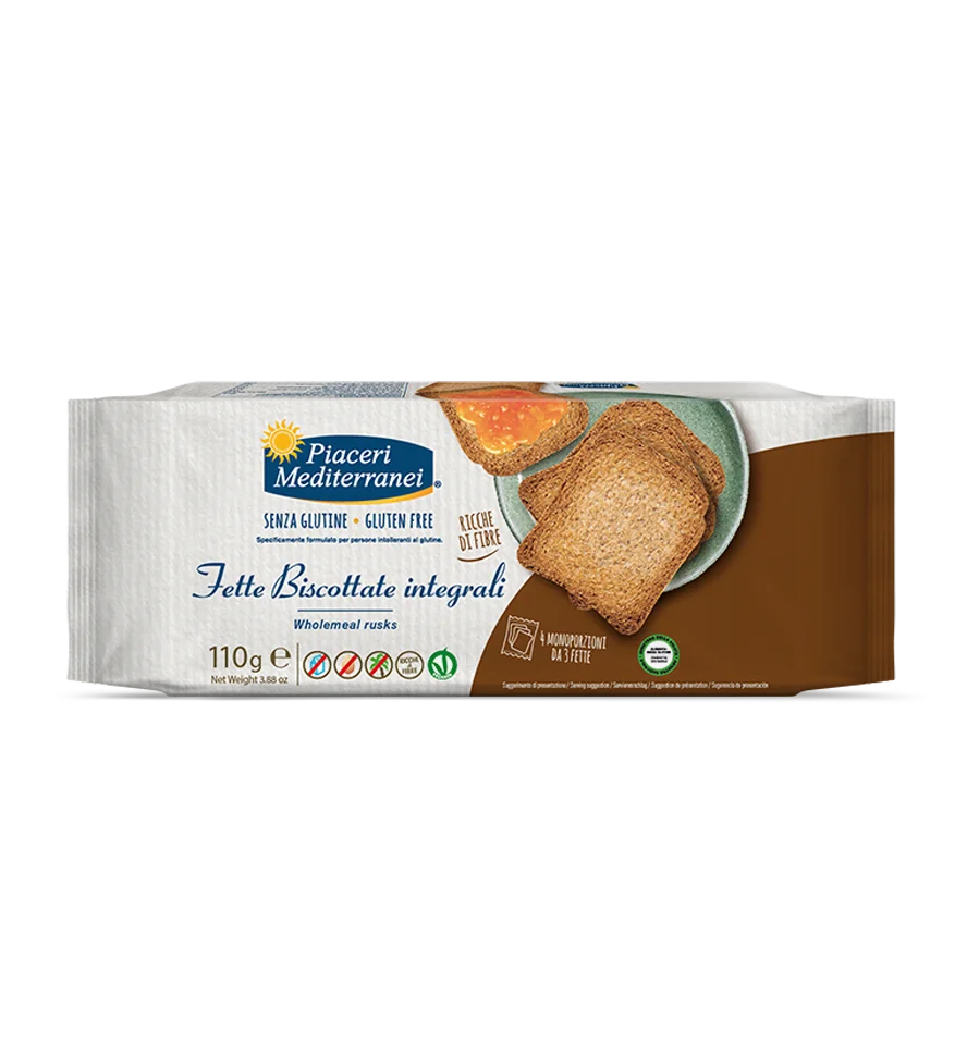 PIACERI MEDITERRANEI - FETTE BISCOTTATE INTEGRALI 110G