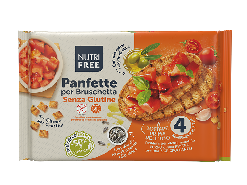 NUTRIFREE - PANFETTE PER BRUSCHETTA Senza Glutine 300 gr (75 gr x 4)