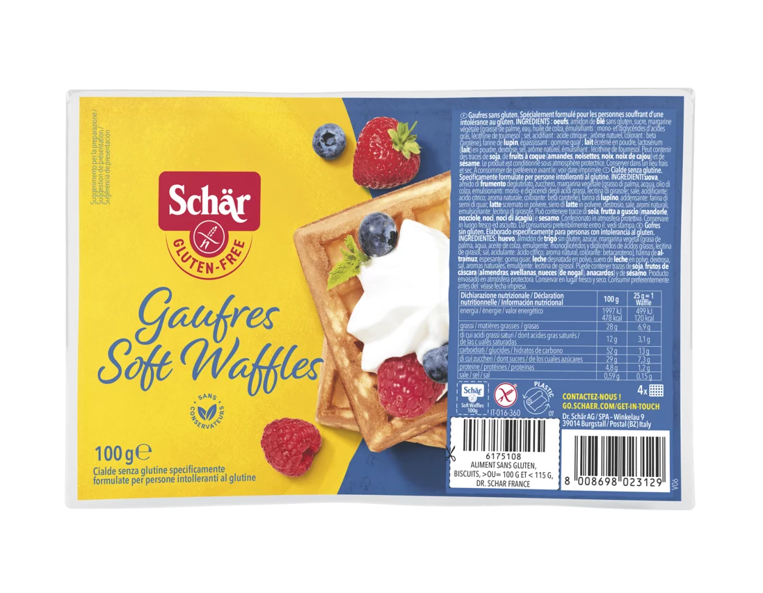 DR. SCHAR - GAUFRES SOFT WAFFLES 100 gr