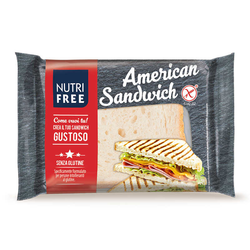 NUTRIFREE - AMERICAN SANDWICH Senza Glutine 240 gr (60 gr x 4)