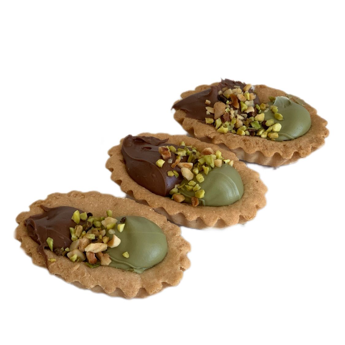 Barchette di pasta frolla pistacchio e cioccolato Il Forno del Celiaco - 90gr