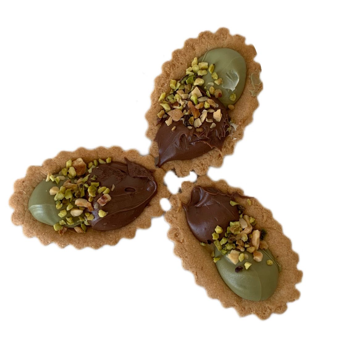 Barchette di pasta frolla pistacchio e cioccolato Il Forno del Celiaco - 90gr