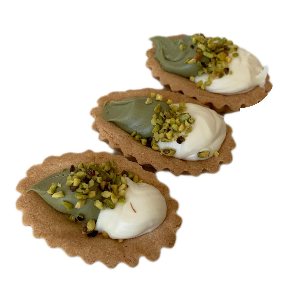 Barchette di pasta frolla pistacchio e cioccolato bianco Il Forno del Celiaco - 90gr