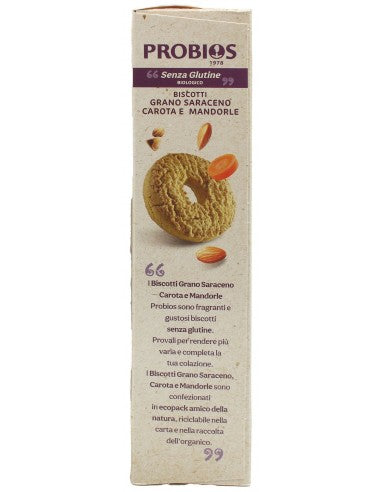 Probios Biscotti Grano Saraceno, Carota e Mandorle