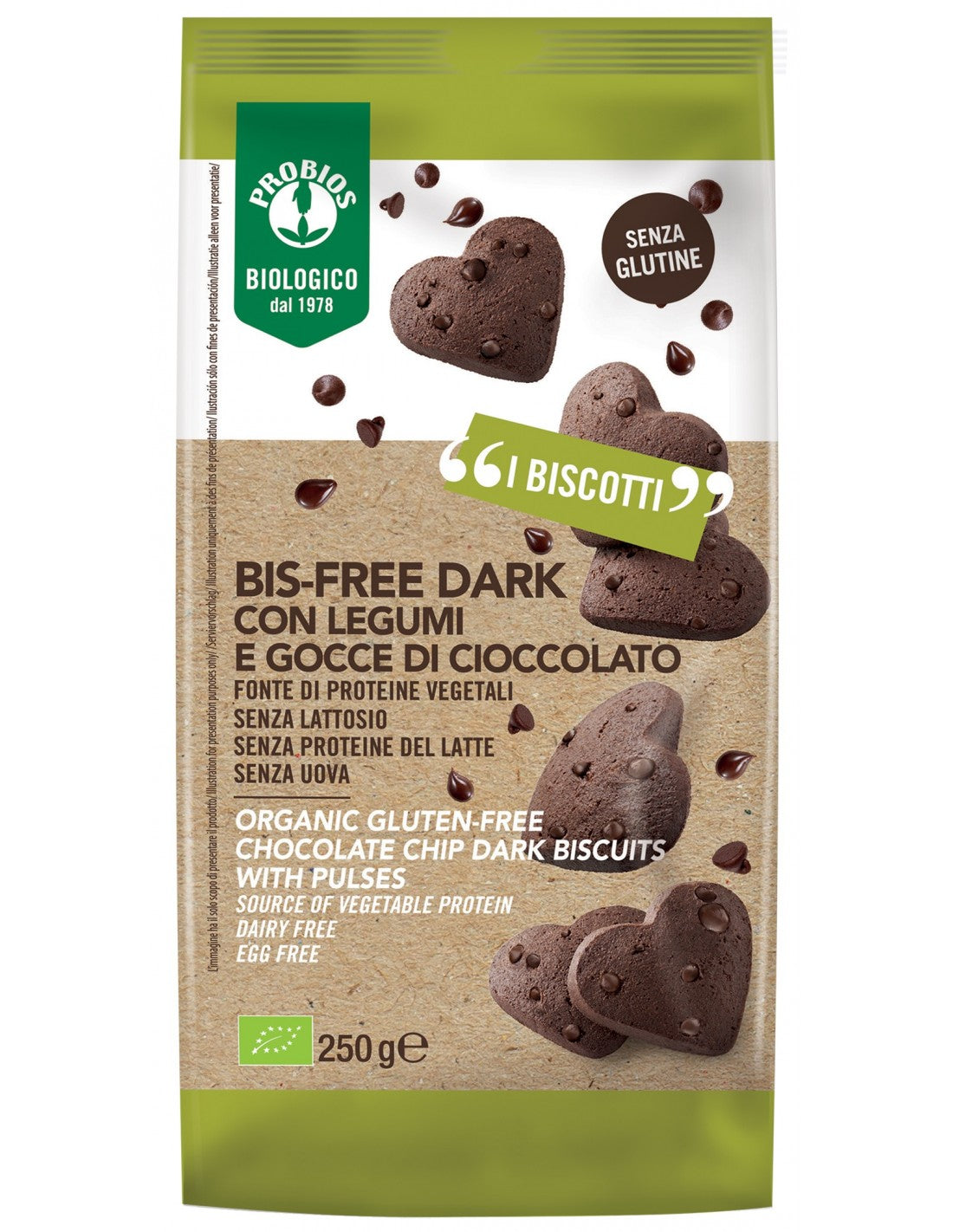 Probios Bis-Free Dark con Legumi e Gocce di Cioccolato