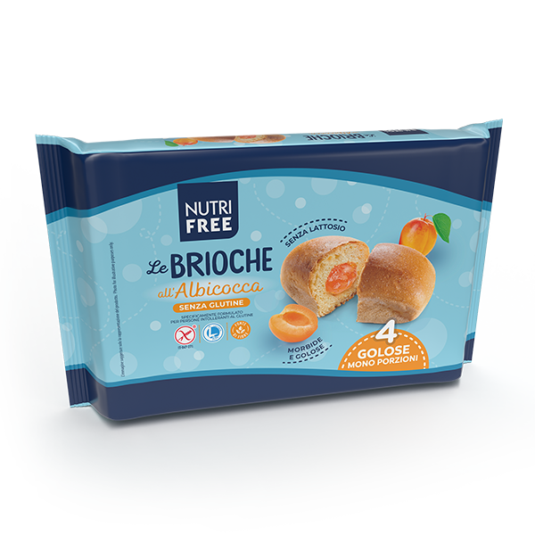 NUTRIFREE - LE BRIOCHE ALBICOCCA Senza Glutine 200 GR (50GRX4)