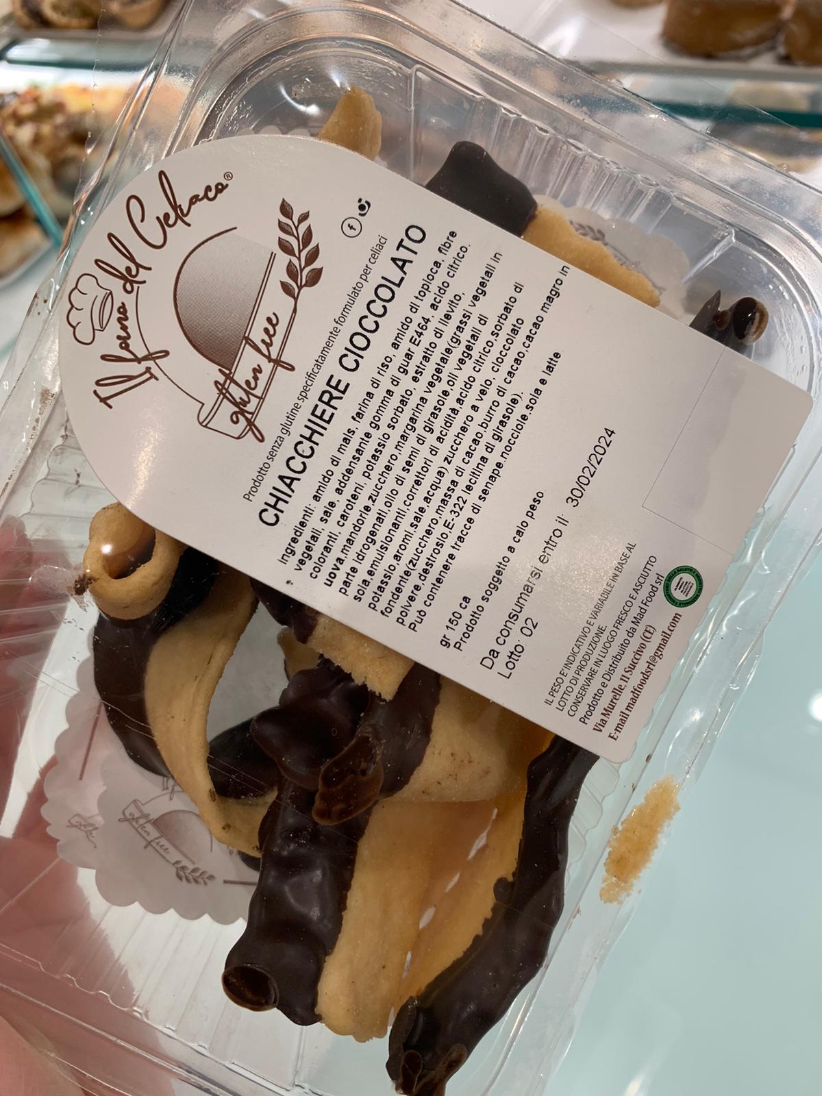 Chiacchiere al Cioccolato di Carnevale IL FORNO DEL CELIACO - gr 150
