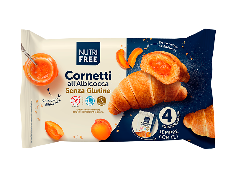 NUTRIFREE - CORNETTI ALBICOCCA Senza Glutine GR 240 (60GRX4)