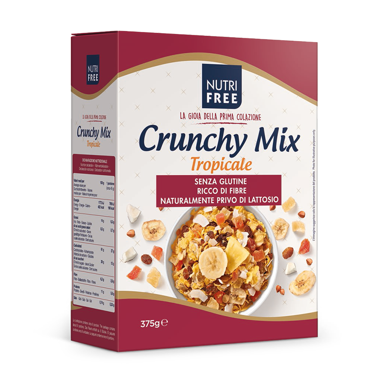 NUTRIFREE - CRUNCHY MIX TROPICALE Senza Glutine 375 gr