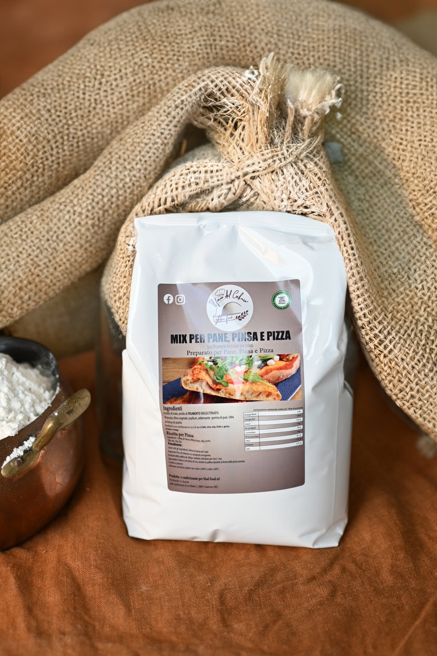Farina Mix Pane Pinsa Pizza IL FORNO DEL CELIACO - 1kg