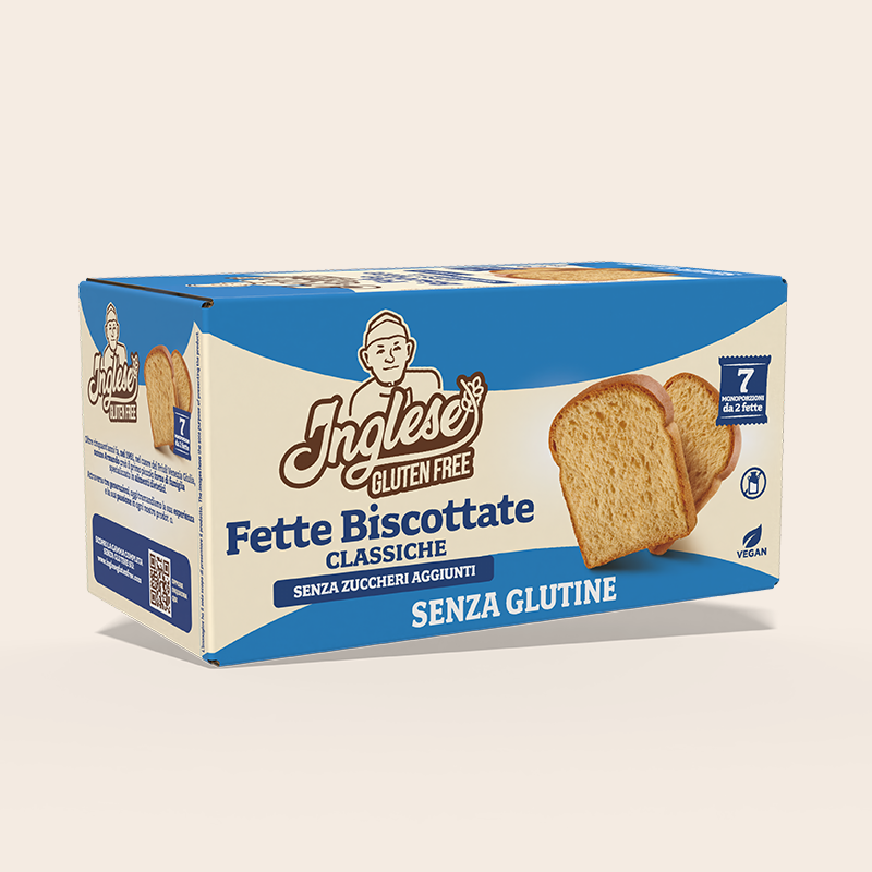 INGLESE - Fette Biscottate Classiche Senza Glutine e Senza Zuccheri Aggiunti