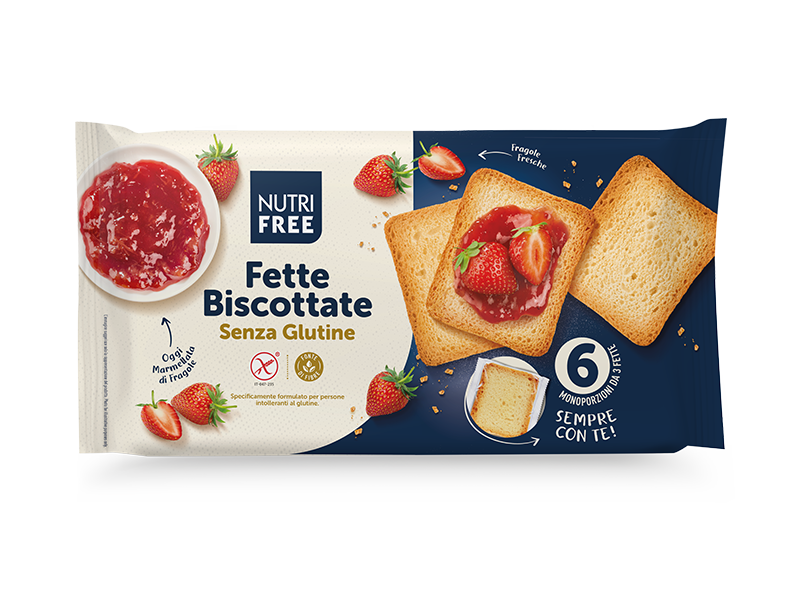 NUTRIFREE - FETTE BISCOTTATE Senza Glutine 225 gr (37 gr x 6)