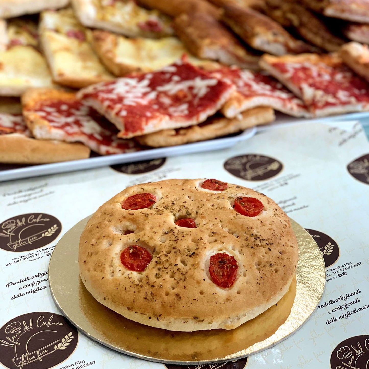 Focaccia Pomodorini e Origano - IL FORNO DEL CELIACO - gr 280
