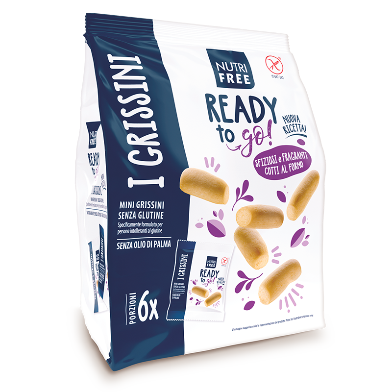 NUTRIFREE - MINI GRISSINI Senza Glutine 180 gr (30 gr x 6)