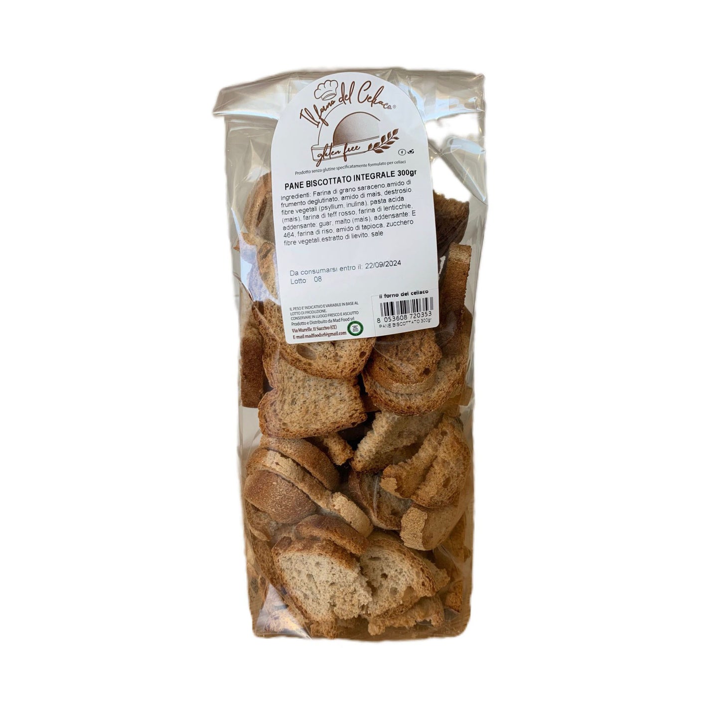 Pane Biscottato Integrale IL FORNO DEL CELIACO - gr 300