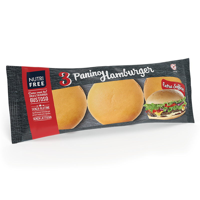 NUTRIFREE - PANINO HAMBURGER XL Senza Glutine 110 gr x3