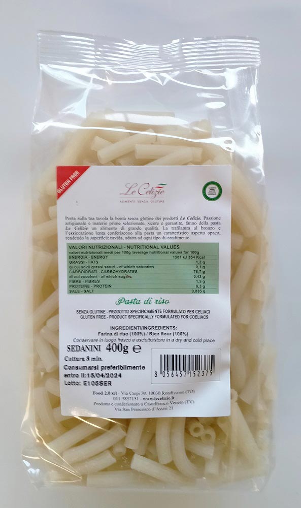 LE CELIZIE - SEDANINI PASTA DI RISO 400G