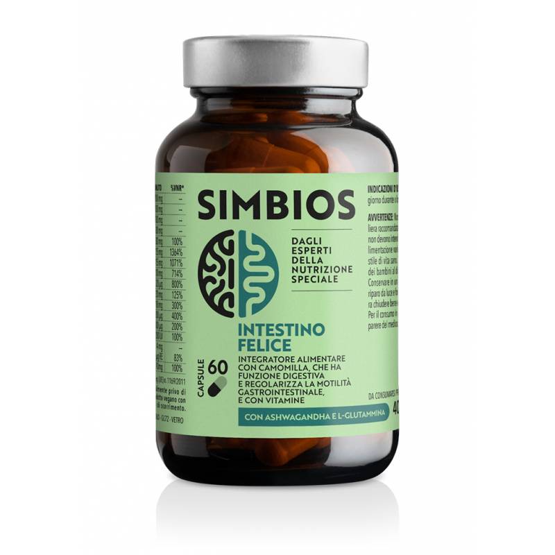 Integratore per il Rilassamento Simbios Intestino Felice 60 Capsule