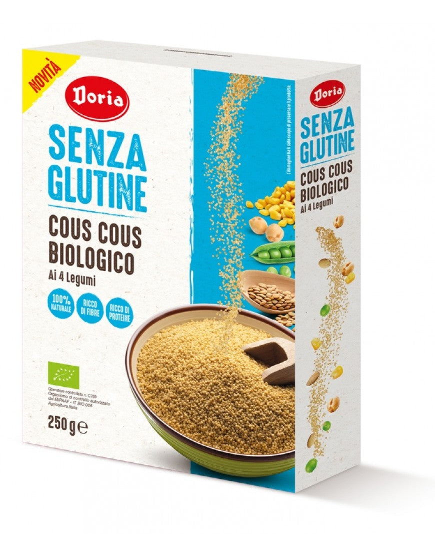 Doria Cous Cous Biologico ai 4 Legumi Senza Glutine 250g