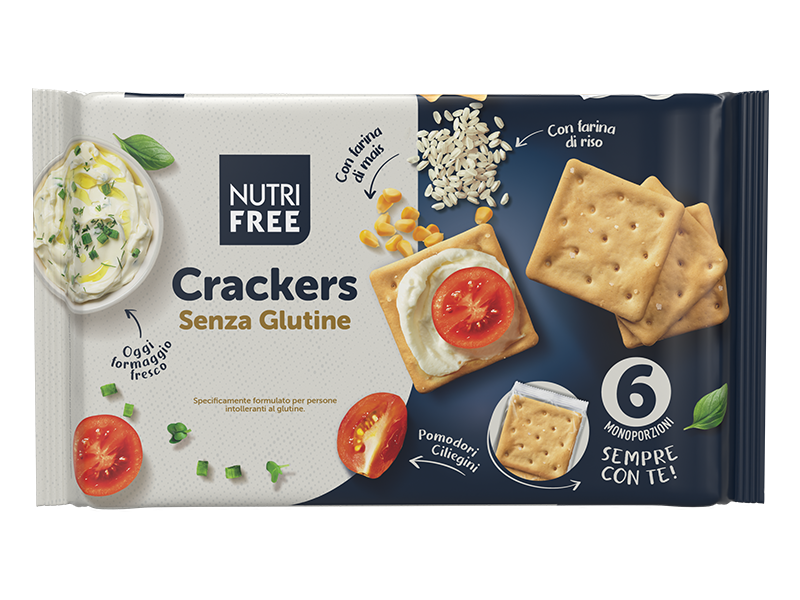 NUTRIFREE - CRACKERS Senza Glutine 200 gr (33 gr x 6)