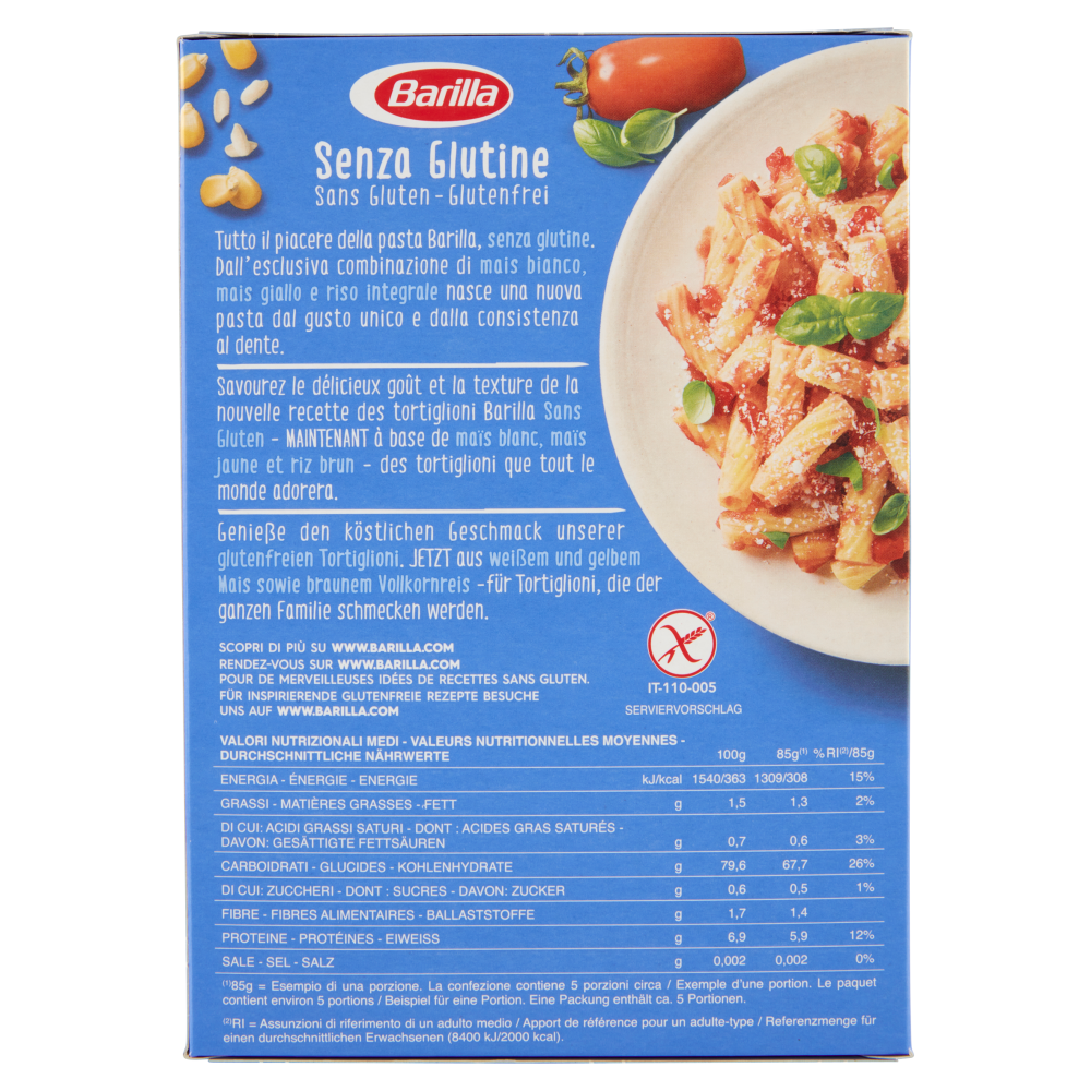 BARILLA - TORTIGLIONI 400 gr