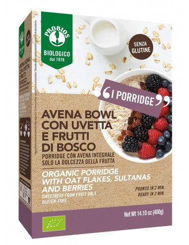 Probios Avena Bowl con Uvetta e Frutti di Bosco