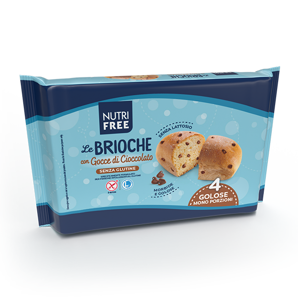 NUTRIFREE - LE BRIOCHE CON GOCCE CIOCCOLATO Senza Glutine 200 GR (50GRX4)