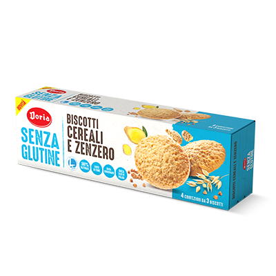 Doria Biscotti Cereali e Zenzero Senza Glutine 150g
