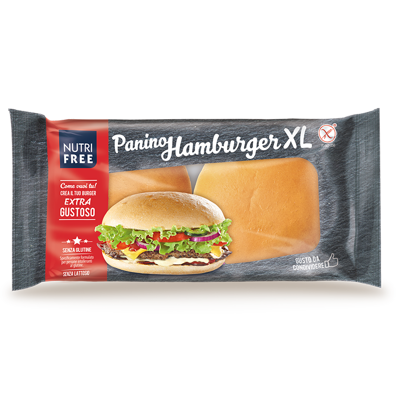 NUTRIFREE - PANINO HAMBURGER XL Senza Glutine 200 gr (100 gr x 2)