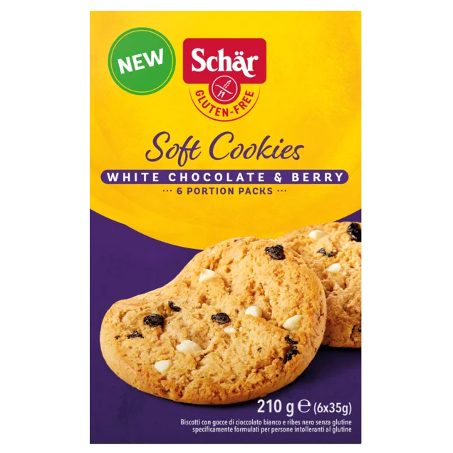 DR. SCHAR - SOFT COOKIES WHITE CHOCOLATE & BERRY 210 gr